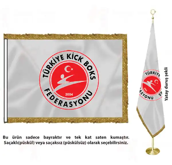 Trkiye Kick Boks Federasyonu Saten Kuma Makam Bayra Ebatlar