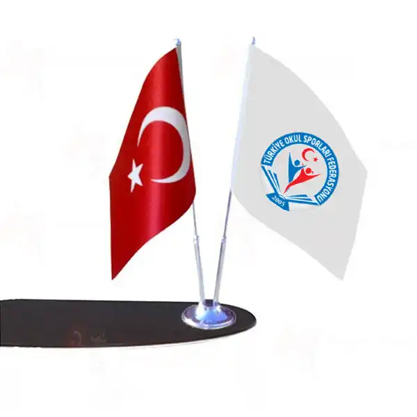 Trkiye Okul Sporlar Federasyonu 2 Li Masa Bayraklar