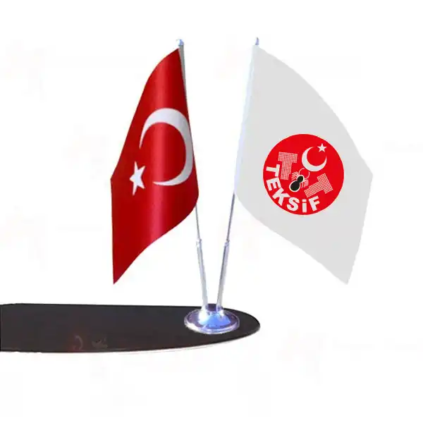 Trkiye Tekstil rme Giyim ve Deri Sanayii ileri Sendikas 2 Li Masa Bayraklar