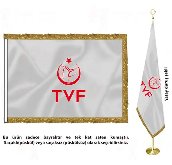 Trkiye Voleybol Federasyonu Saten Kuma Makam Bayra