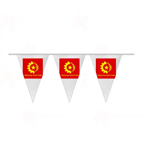 Türkiye İşçi Köylü Partisi İpe Dizili Üçgen Bayraklar