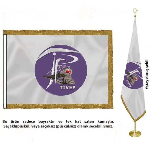 Türkiye İşsizler ve Emekçiler Partisi Saten Kumaş Makam Bayrağı