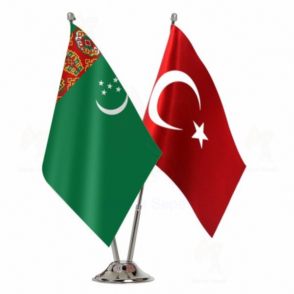Trkmenistan 2 Li Masa Bayraklar ls