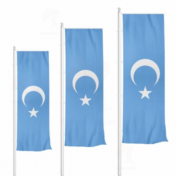 Uygur Trkleri Dikey Gnder Bayraklar