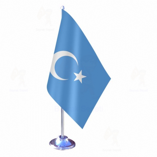 Uygur Trkleri Tekli Masa Bayraklar