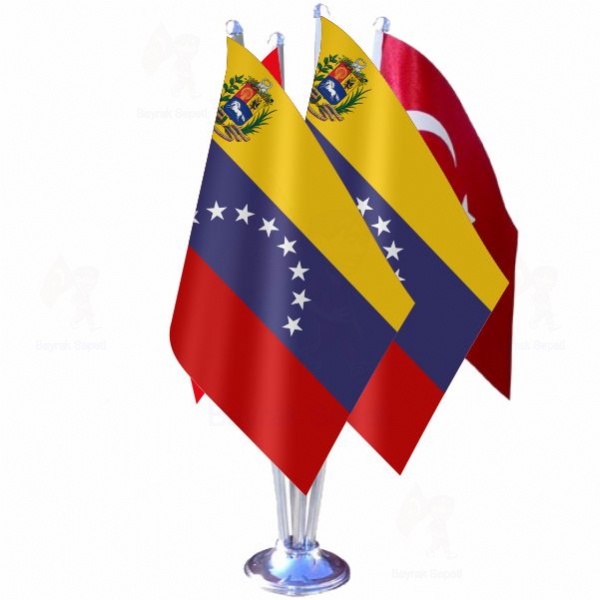 Venezuela 4 L Masa Bayraklar