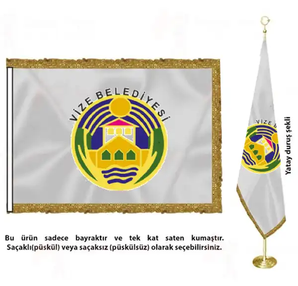 Vize Belediyesi Saten Kuma Makam Bayra Satn Al