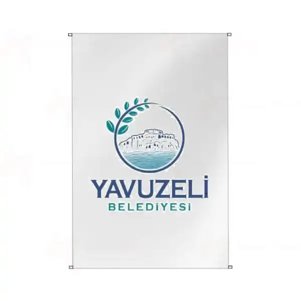Yavuzeli Belediyesi Bina Cephesi Bayraklar
