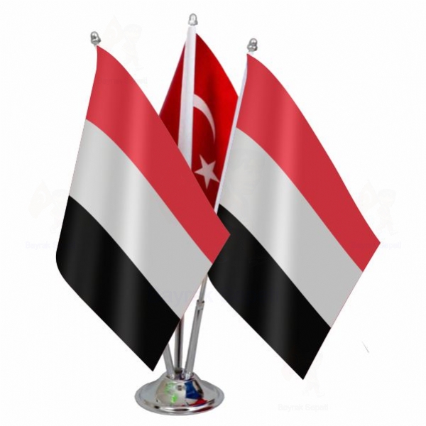 Yemen 3 Lü Masa Bayrakları