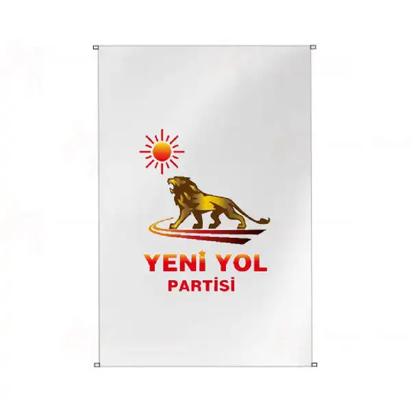 Yeni Yol Partisi pe Dizili gen Bayraklar