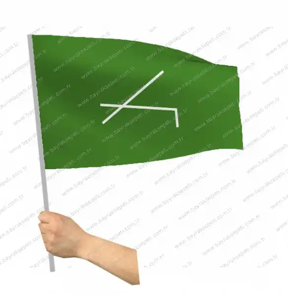 Çepni Yeşil Boyu Sopalı Bayrak