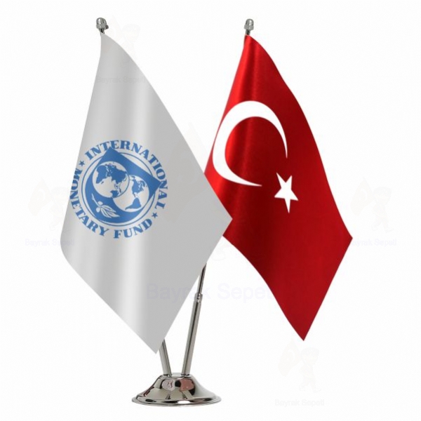 international monetary fund 2 Li Masa Bayraklar Tasarm