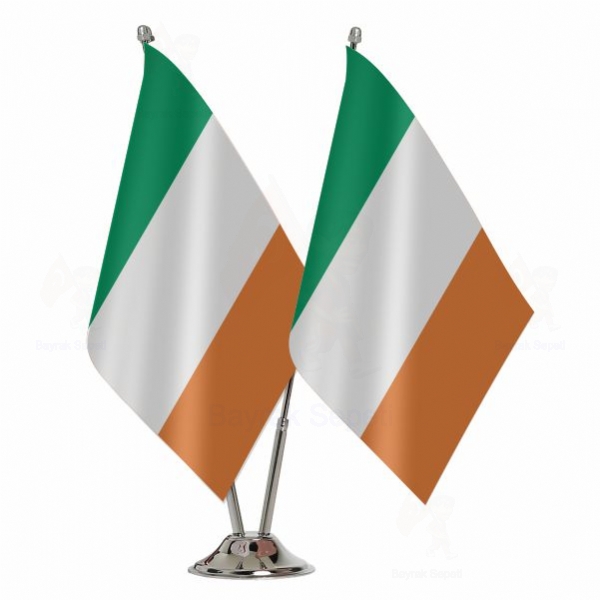 İrlanda 2 li Masa Bayrağı