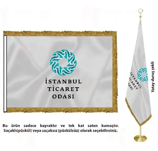 İstanbul Ticaret Odası Saten Kumaş Makam Bayrağı
