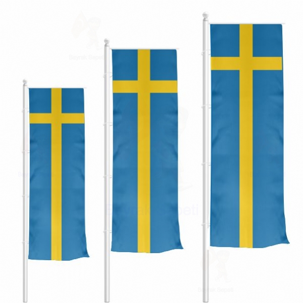 İsveç Dikey Gönder Bayrakları