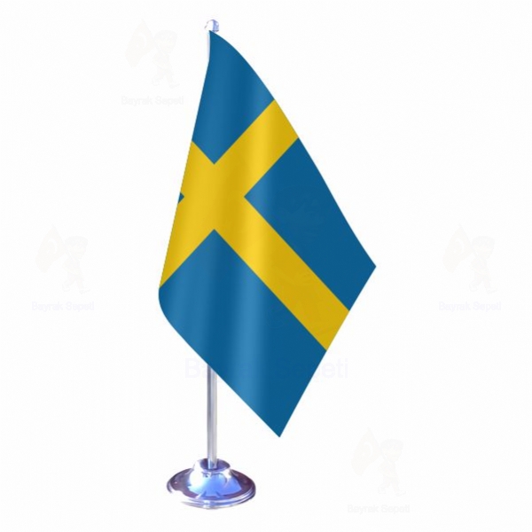 İsveç Tekli Masa Bayrakları