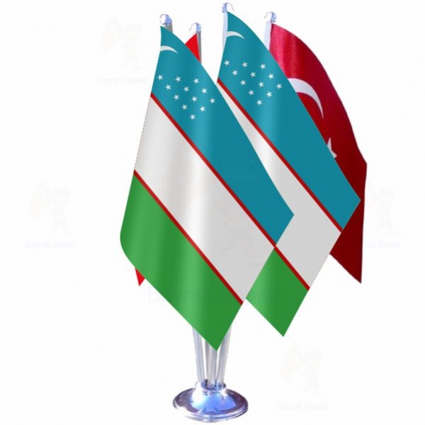 zbekistan 4 L Masa Bayraklar lleri