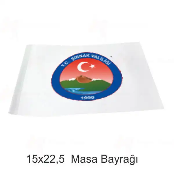 rnak Valilii Masa Bayraklar